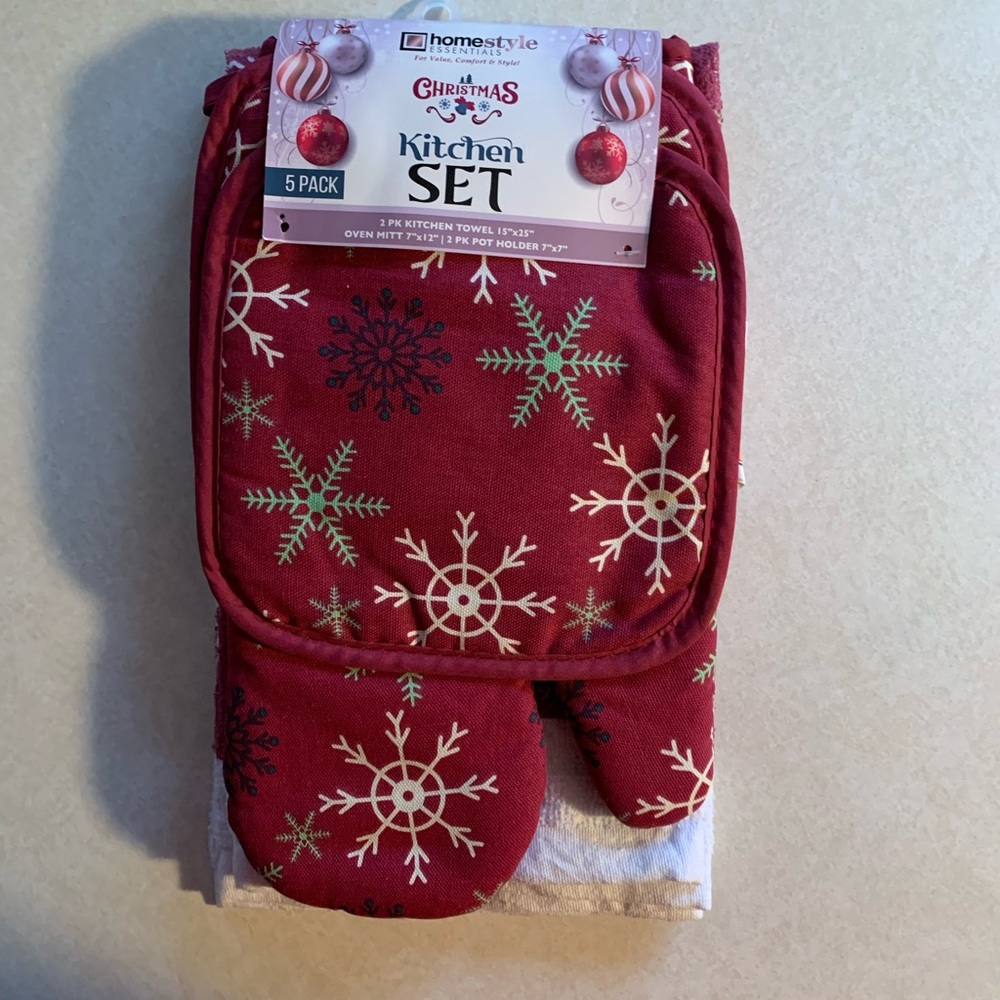 Kitchen Holiday Towel Set 5 pc